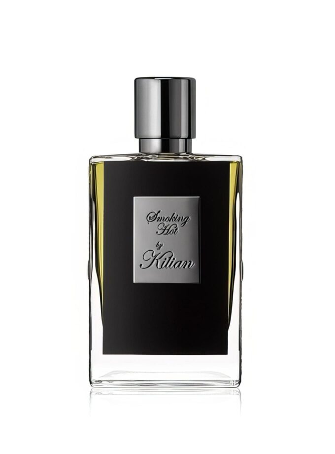 Imagen de la botella de perfume 'Smoking Hot' de Kilian, con un diseño sofisticado y lujoso